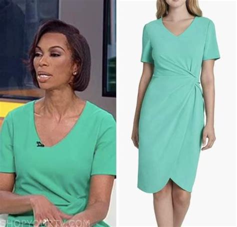 Outnumbered February 2023 Harris Faulkners Green Knot Waist Sheath Dress Shop Your Tv