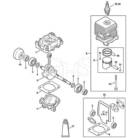 Stihl Mm Crankcase Cylinder Parts Diagram Ghs