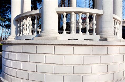 White gazebo stock photo. Image of exterior, balustrade - 187099754