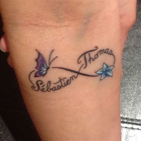 Womens Infinity Tattoo With Names