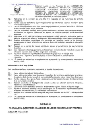 Dictamen Ley Institutos Y Escuelas De Educacion Superior Pdf