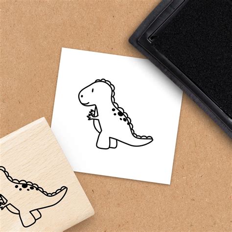 Stempel Dino Für Kinder Dinosaurier Stempel Zum Basteln Für Etsy