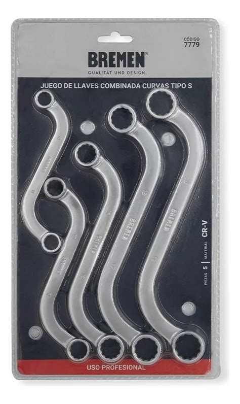 Set Llaves Estriadas Curvas Tipo S Bremen 5pz 10 A 19mm 7779 Vagolnet