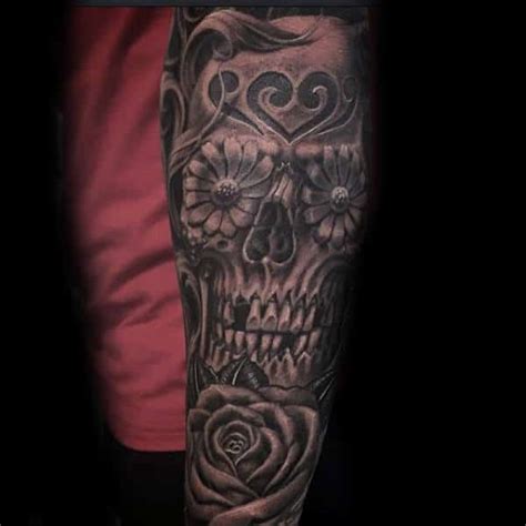 100 Sugar Skull Tattoo Designs For Men Cool Calavera Ink Ideas