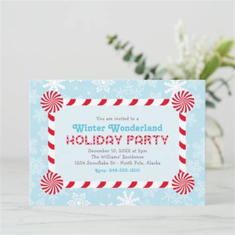 Winter Wonderland Holiday Party Invitation Zazzle