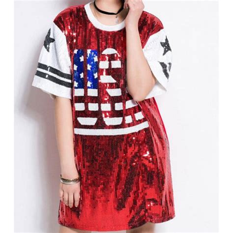 Silver Black Red Sequins Paillette Womens Girls Modern Dance Fashion