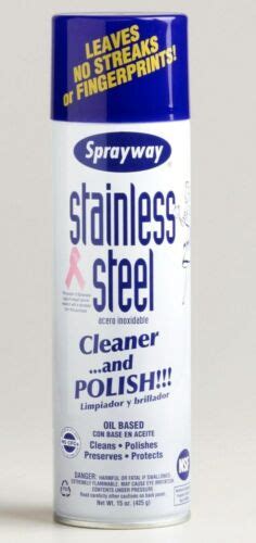 Sprayway Stainless Steel Cleaner Polish Aerosol Spray Oz Oil Based