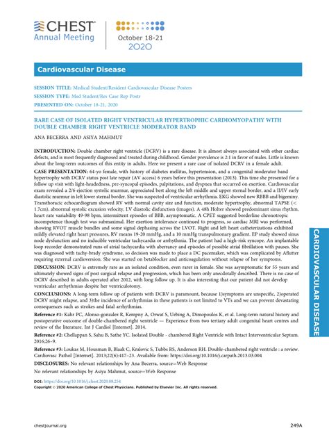 PDF RARE CASE OF ISOLATED RIGHT VENTRICULAR HYPERTROPHIC