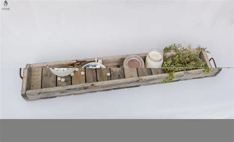 Rustic Wood Tray With Handles Table Centerpiece Red Cloak Wood