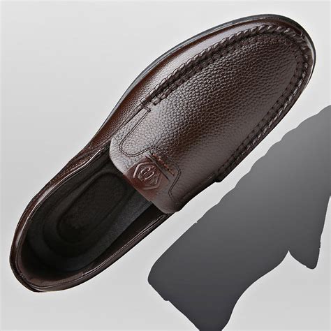 Dressye Mens Genuine Leather Soft Insole Casual Business Slip On Loafers