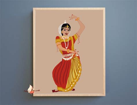 Indian Classical Odissi Dancer Art Print I Indian Classical | Etsy