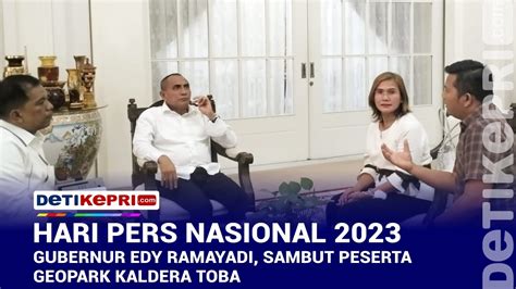 EDY RAHMAYADI SAMBUT PESERTA GEOPARK KALDERA TOBA HARI PERS NASIONAL