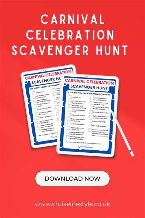 A Carnival Celebration Scavenger Hunt Free Printable To Help You