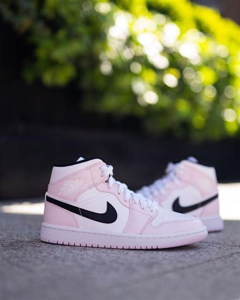 Custom Air Jordan 1 Pink Mid High Q In 2024 Jordan 1 Pink Air Jordans Air Jordan 1 Pink