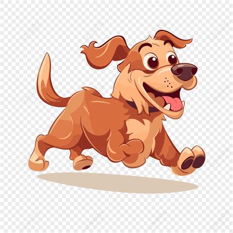 running dog clipart cartoon dog na  dilaw na bibig  isang tan na