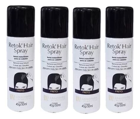 Kit Retok Hair Spray Disfarce Calvice E Branco Anaconda