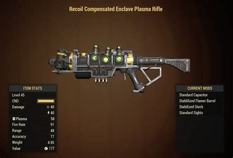 Fallout 76 Flamer Enclave Plasma Rifle L45 Xbox Etsy