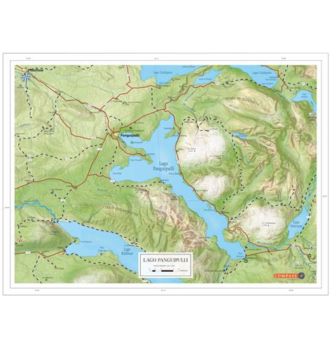 Mapa Lago Panguipulli Editorial Compass