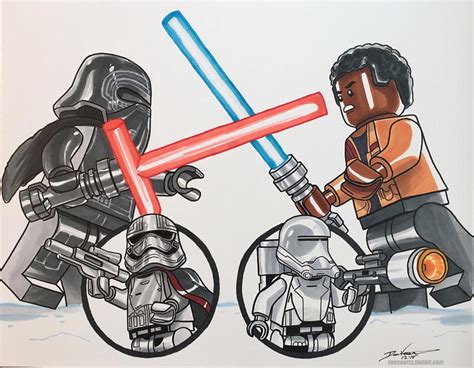 Lego Swtfa Commission Kylo Ren Vs Finn By Danveesenmeyer On Deviantart