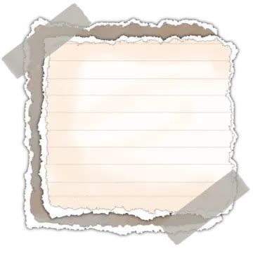 Aesthetic Ripped Paper Journaling Memo Paper Notes Note Paper PNG