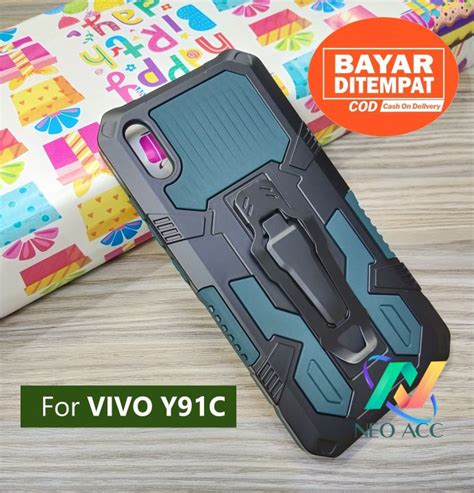 CASING HP VIVO Y91C MODEL BARU HARD CASE KLIP KESING SILIKON STANDING