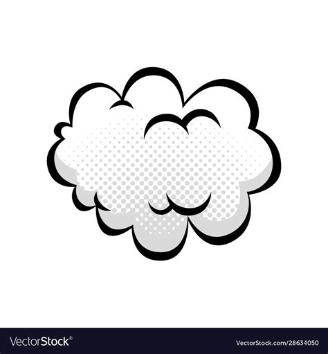 Cloud Pop Art Style Icon Royalty Free Vector Image