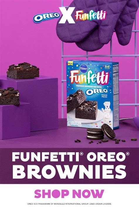 Funfetti® Premium Brownie Mix With Oreo® Cookie Pieces Pillsbury Baking Oreo Funfetti