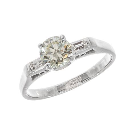 1930s Art Deco GIA Certified 60 Carat Diamond White Gold Engagement