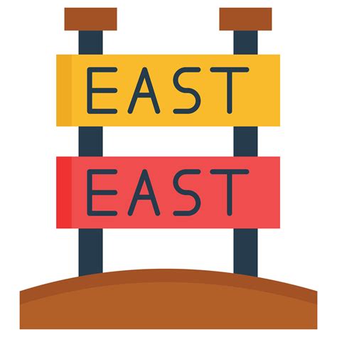 East direction which can easily modify or edit 14731585 Vector Art at ...