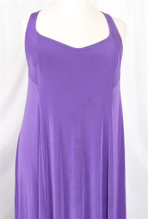 Plus Size Slip Dress Evening Gown Amethyst Slinky Peggy Lutz