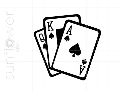 Playing Cards Svg Clipart Spades Playing Cards Silhouette Etsy Canada