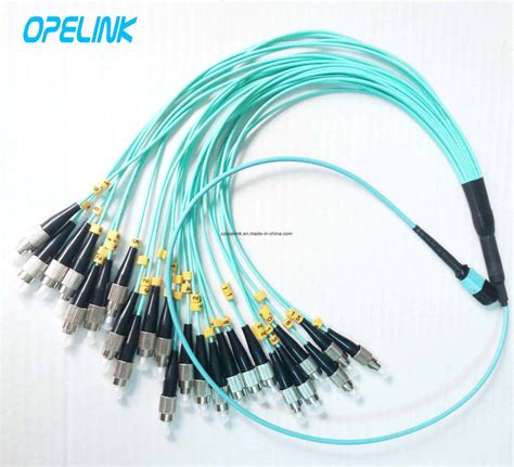 Mtp Mpo Fc Om3 Round Cable Fanout 2 0mm Fiber Optic Patch Cord China Mpo Mtp And Fiber Optic