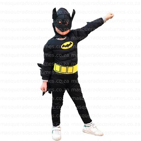 Kids Classic Batman Inspired Muscle Costume Masquerade Costume Hire