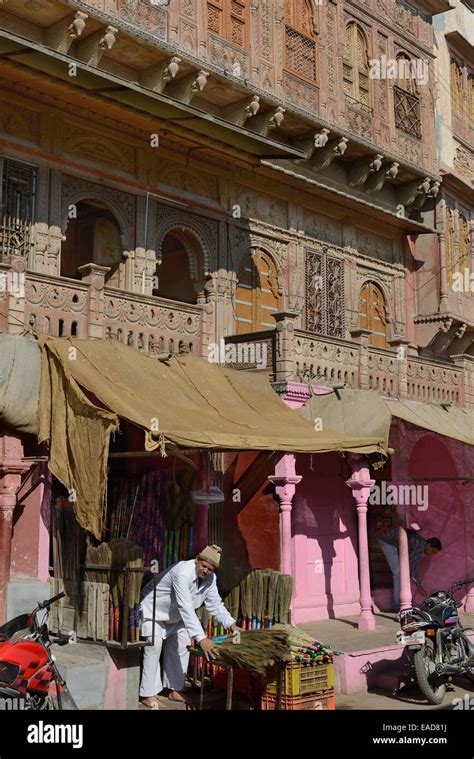 Inde Rajasthan Marwar Region Bikaner Front Of A Haveli In The Old