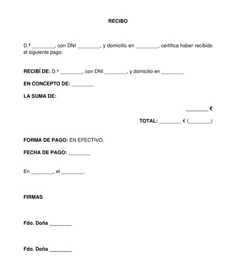 Recibo Justificante De Pago Modelo Tipo A Rellenar My Xxx Hot Girl