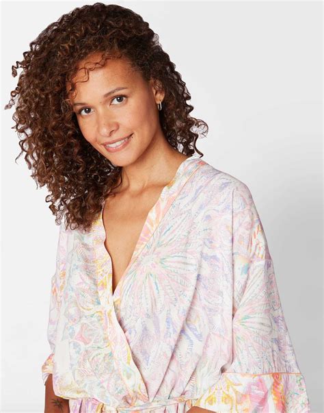 Kimono imprimé en viscose FANCY 560 multico Lingerie le Chat