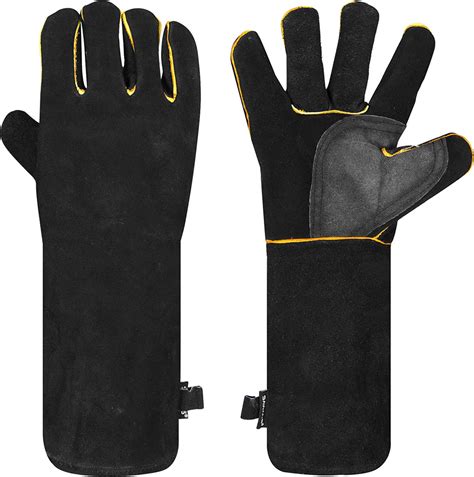 Extreme Heat And Fire Resistant Welding Gloves Leather Kevlar Stitching Sawans