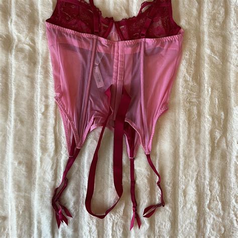 Adore Me Lingerie Set Super Sexy Red Pink Lace Depop