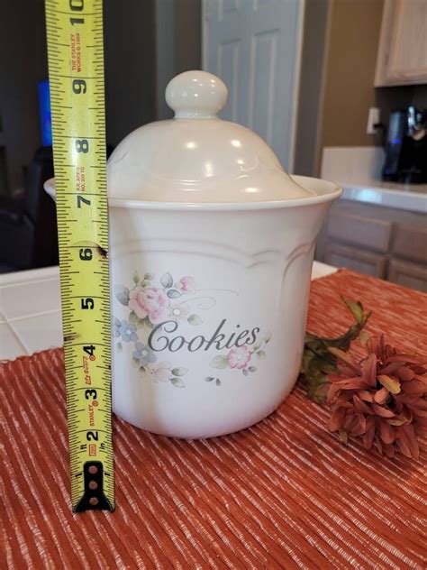 Pfaltzgraff Tea Rose Cookie Jar Vintage Ceramic Etsy