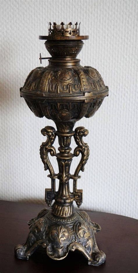 Late 19th Century Large Cast Bronze Oil Lamp Converted To Electric Table Lamp At 1stdibs