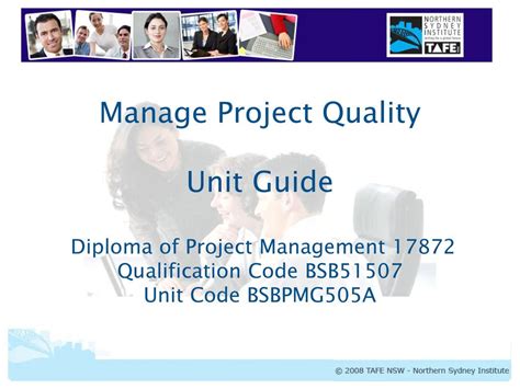 Manage Project Quality Unit Guide Diploma Of Project Management