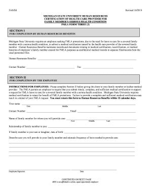 Sample Filled Fmla Form Fill Out And Sign Printable Pdf Template Images