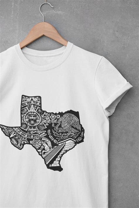 Texas Map Aztec Map Svg File High Detail Aztec Calendar Etsy