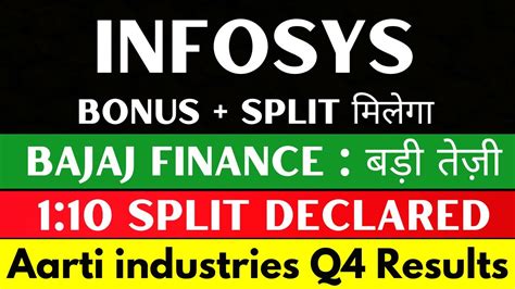 Bonus Split मिलेगा 🚨 Infosys Share Latest News Bajaj Finance Share