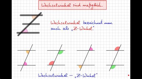 Mathematik Klasse Geometrie Winkel An Parallelen Geraden