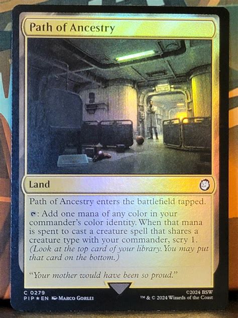 Mtg Fallout Path Of Ancestry Pip Foil Land Nm M Ebay