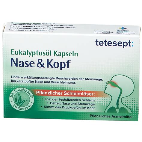 Tetesept® Eukalyptusöl Kapseln Nase And Kopf 20 St Shop Apotheke