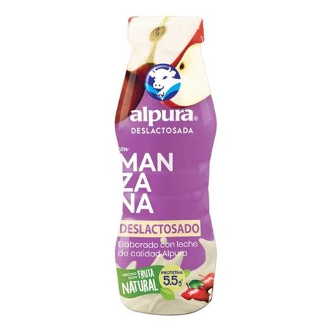 Yoghurt Bebible Alpura Deslactosado Con Manzana 220 G Bodega Aurrera