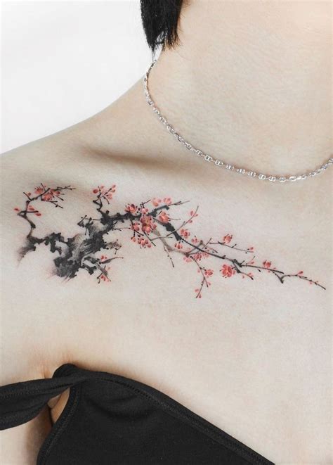 Pin by Minh Chiến on Cây Cherry blossom tattoo shoulder Stylish