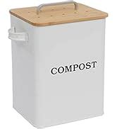 Ayacatz Poubelle Compost En Acier Au Carbone Pour Comptoir De Cuisine